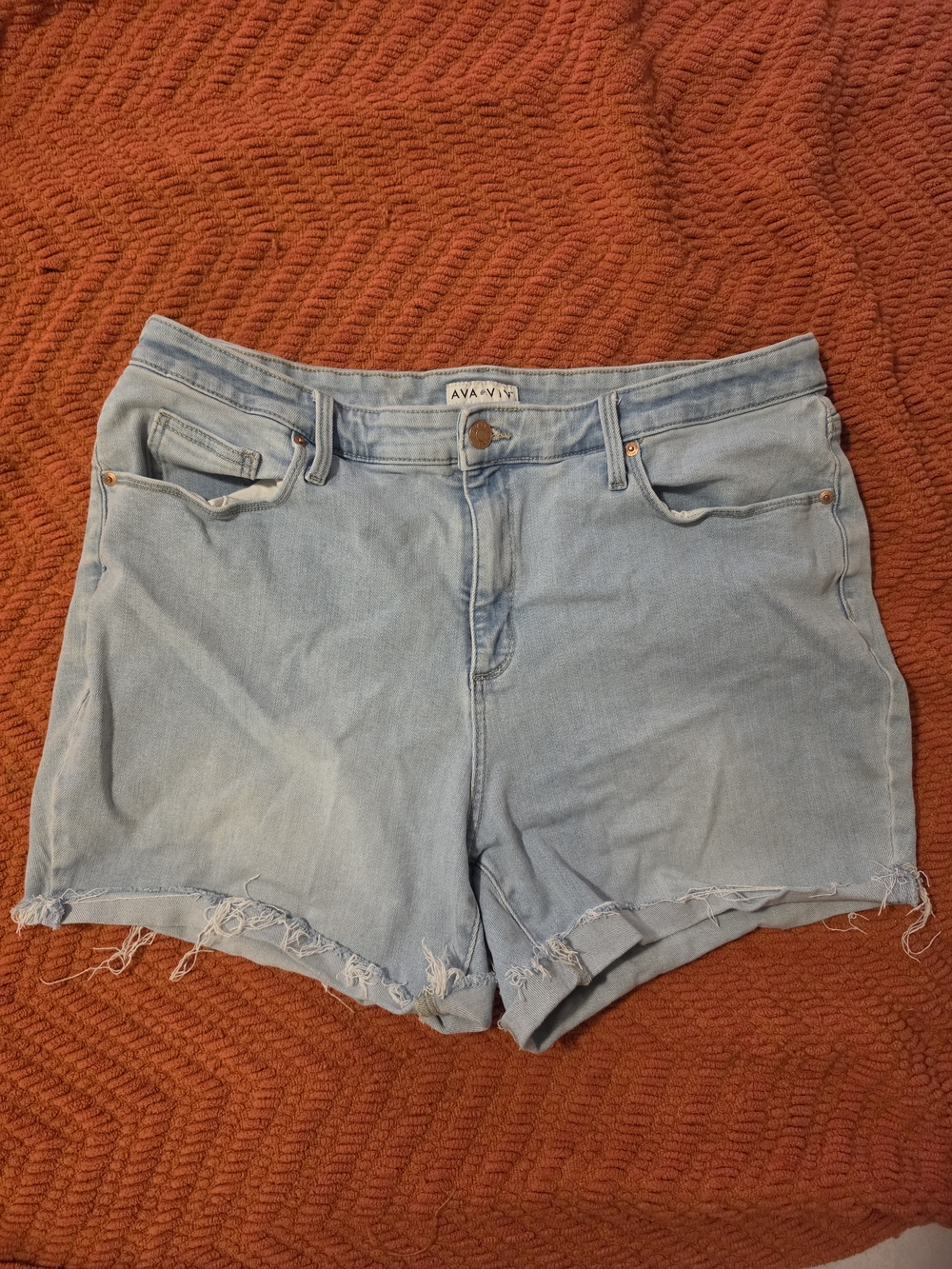 Ava & Viv Light Wash Denim Cutoff Shorts